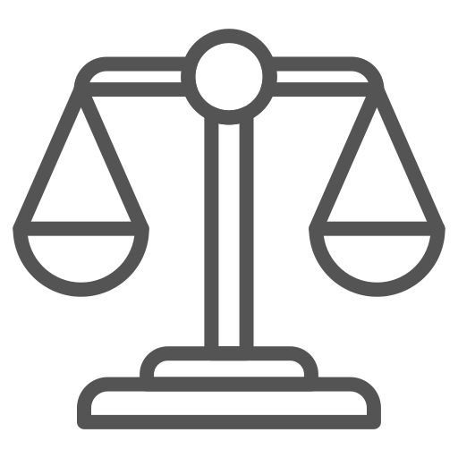 Criminal defense legal representation icon