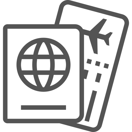 Immigration law and visa legal assistance icon