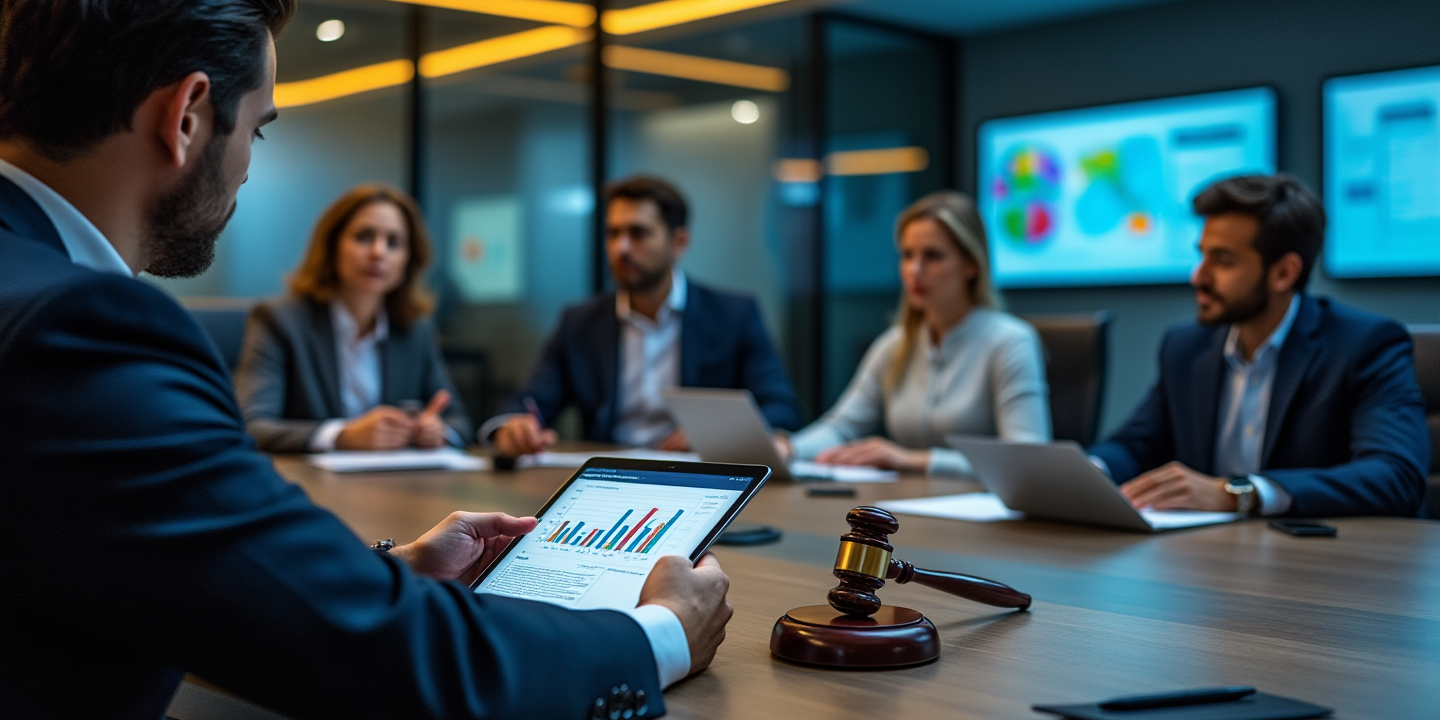 Flat-fee startup attorney reviewing business contract documents for a client